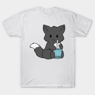 Bubble Tea Black Fox T-Shirt